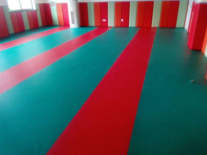 石家庄久圳健身房pvc塑胶地板篮球场室内商用地板幼儿园舞蹈地胶