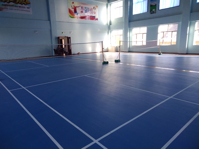 蓝色荔枝纹家用地板强化木纹地板胶枫木纹橡木纹篮球场运动地胶 PVC塑胶地板