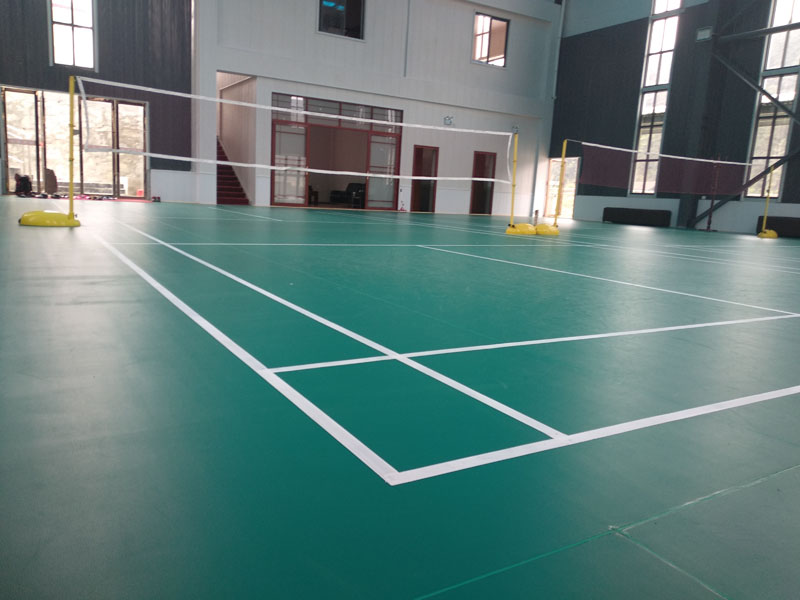 贵州羽毛球地胶pvc垫篮球乒乓球场馆地板室内外塑胶水晶砂运动地板胶
