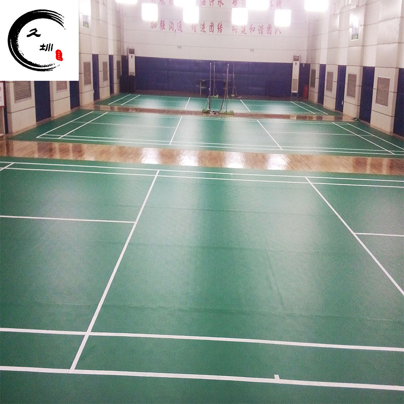 河北石家庄pvc地板耐磨防滑运动地板 篮球羽毛球卷材塑胶地板
