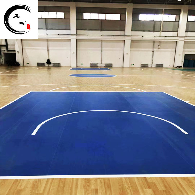 篮球场地胶室内体育场馆专用pvc塑胶运动地板防滑弹性篮球场地垫 推荐款 枫木纹N4.5mm